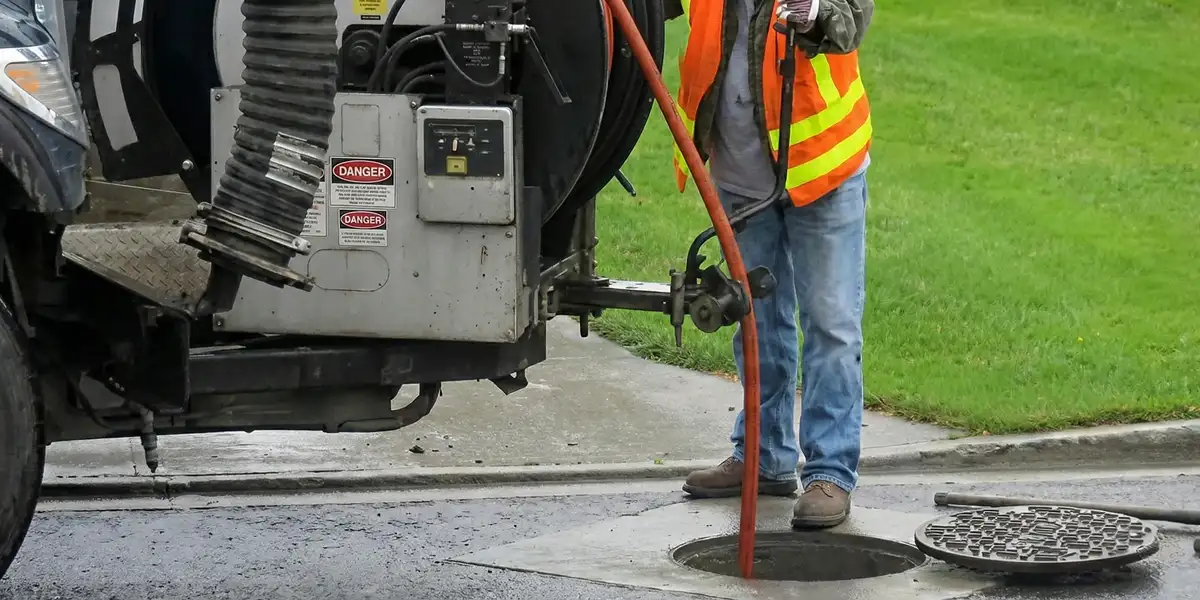 sewage clean up professionals using industrial equipment to remove contaminated wastewater in San Diego, CA