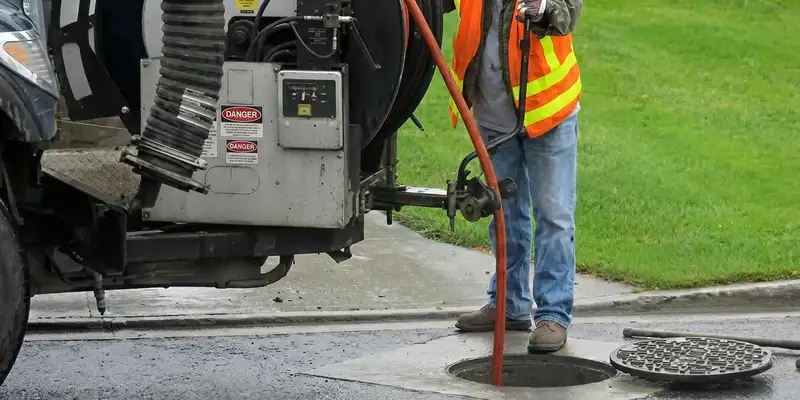 sewage clean up professionals using industrial equipment to remove contaminated wastewater in San Diego, CA